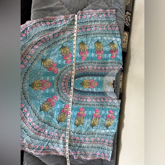 Tolani Blue and Pink women’s  bohemian caftan/Tunic 100% modal size MP - Picture 8 of 10